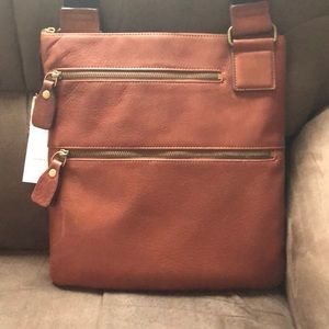 Leather satchel purse.